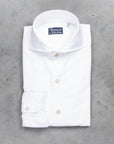 Finamore Washed Tokyo Sergio Collar Shirt Oxford White