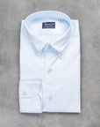 Finamore Gaeta shirt Lucio Collar Alumo poplin Celeste