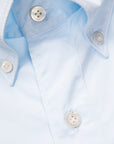 Finamore Gaeta shirt Lucio Collar Alumo poplin Celeste