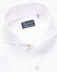 Finamore Washed Tokyo Sergio Collar Shirt Oxford White