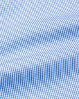 Finamore Gaeta Shirt Sergio Collar Mid Blue Vichy Poplin