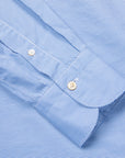 Finamore Tokyo Shirt Sergio Collar Alumo Mid Blue Vichy Poplin