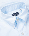 Finamore Gaeta shirt Lucio Collar Alumo poplin Celeste