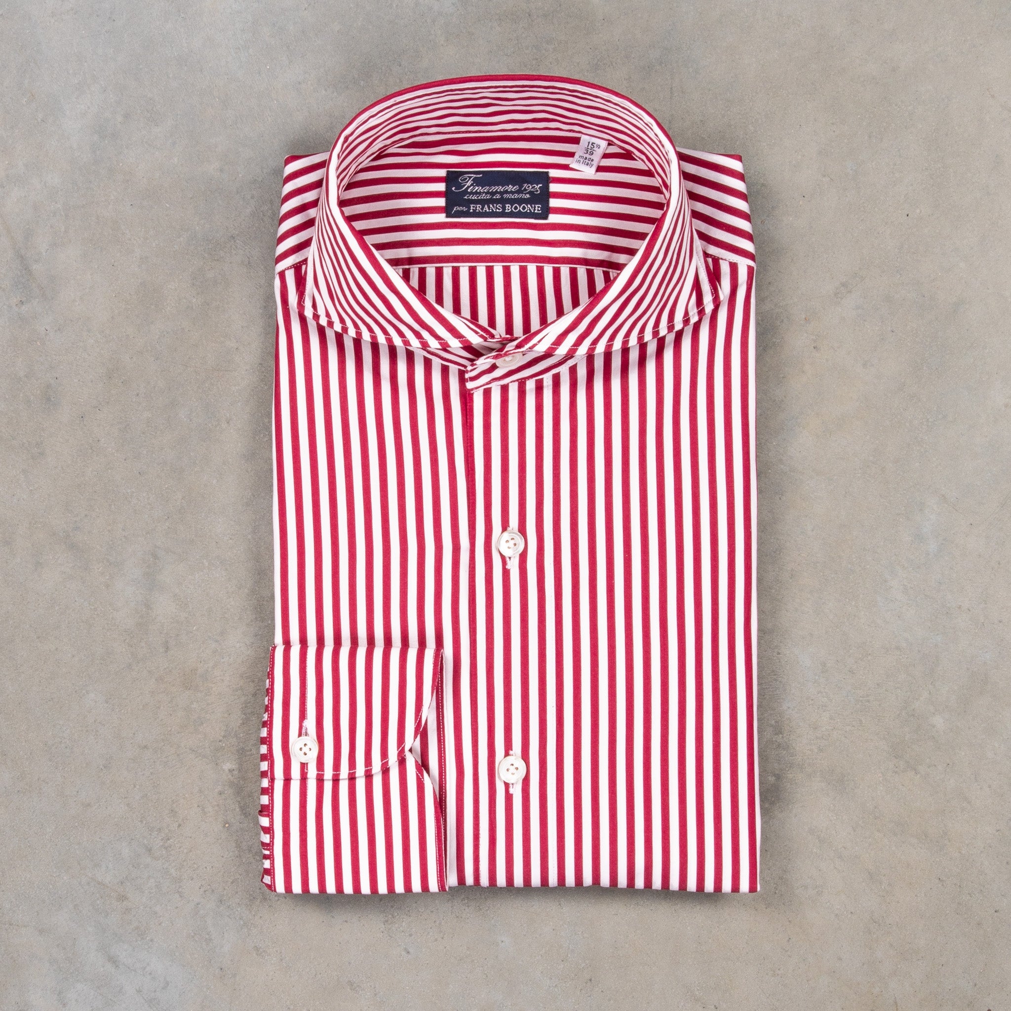 Finamore Tokyo Fit Collo Sergio Bengal Stripe Shirt Chianti – Frans Boone  Store