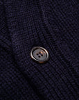 William Lockie x Frans Boone Alain 3-Pocket Cardigan Lambswool Navy