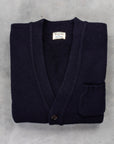 William Lockie x Frans Boone Alain 3-Pocket Cardigan Lambswool Navy