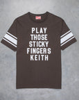 The Real McCoy's Football T-Shirt Sticky Fingers Charcoal