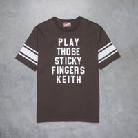 The Real McCoy's Football T-Shirt Sticky Fingers Charcoal