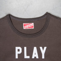 The Real McCoy's Football T-Shirt Sticky Fingers Charcoal
