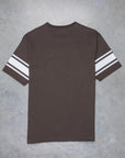 The Real McCoy's Football T-Shirt Sticky Fingers Charcoal