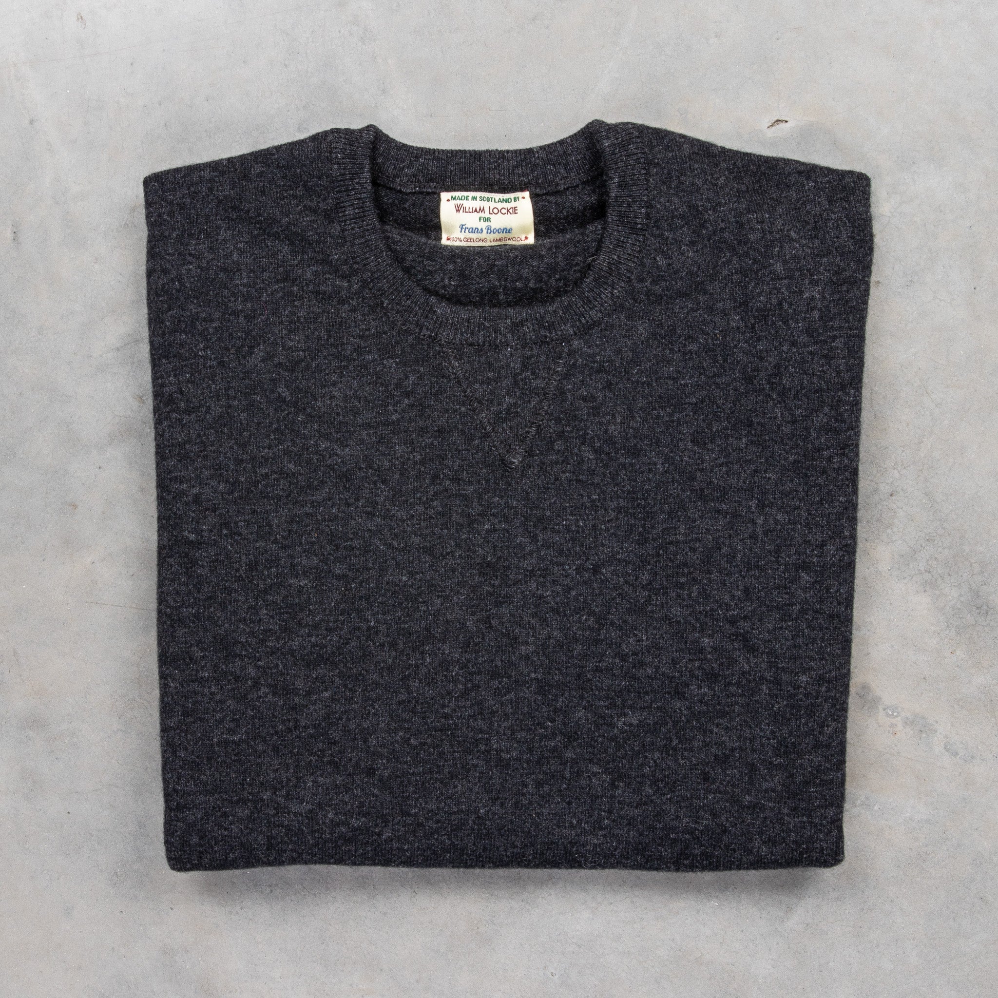 William Lockie x Frans Boone Super Geelong Vintage fit sweater Charcoal