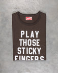 The Real McCoy's Football T-Shirt Sticky Fingers Charcoal