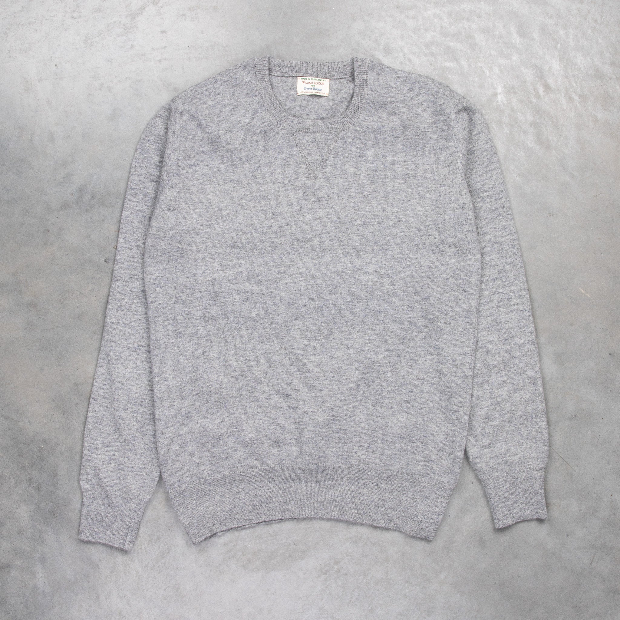William Lockie x Frans Boone Super Geelong Vintage fit sweater Flannel Grey