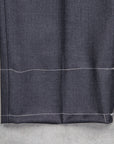 Rota Pantaloni High Rise Regular Fit Wool Gabardine Grigio Scuro