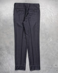 Rota Pantaloni High Rise Regular Fit Wool Gabardine Grigio Scuro