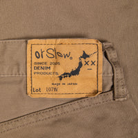 Orslow 107 Cotton Pique Ivy Fit pants Dusty olive