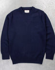 The Real McCoy's Wool Crewneck Sweater Navy