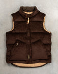 Manifattura Ceccarelli Goose down vest Corduroy Brown Frans Boone Exclusive