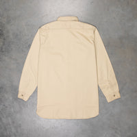 Orslow Cotton twill vintage fit work shirt beige