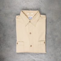 Orslow Cotton twill vintage fit work shirt beige