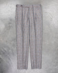 Rota Pantaloni High Rise Regular Fit Flannel Prince of Wales Check Beige