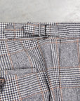 Rota Pantaloni High Rise Regular Fit Flannel Prince of Wales Check Beige