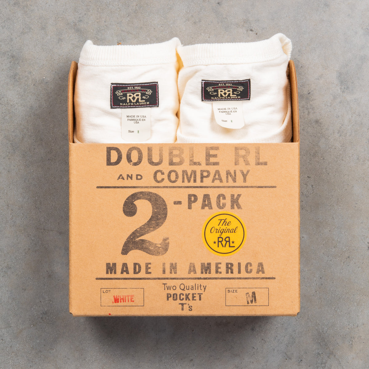 RRL 2-Pack Pocket T-Shirts Dyed White – Frans Boone Store