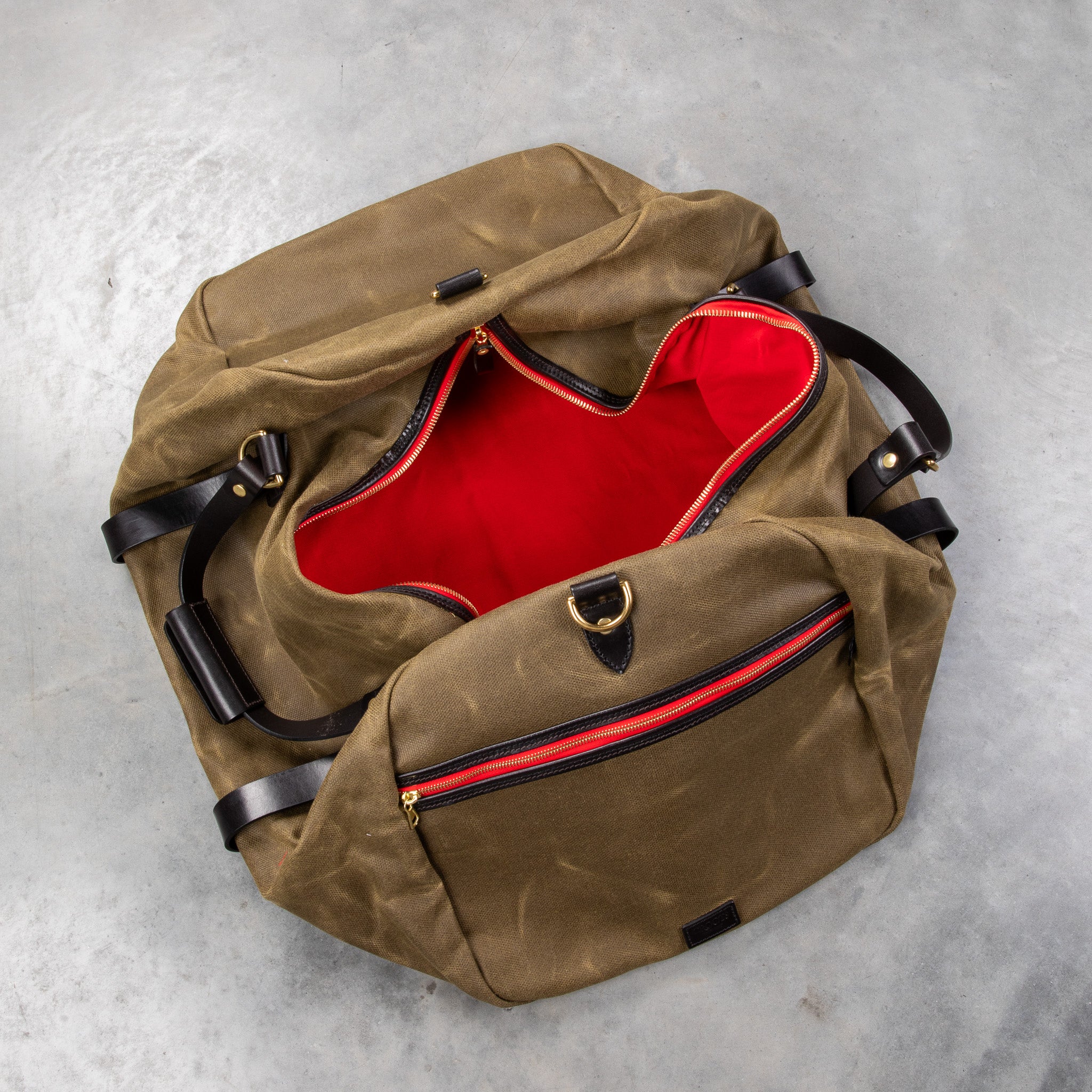 Croots Vintage Canvas Duffle Holdall Large Olive