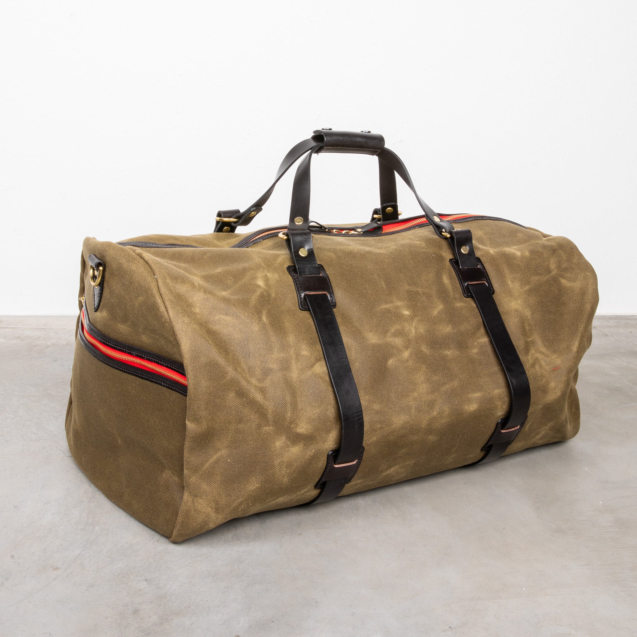 Croots Vintage Canvas Duffle Holdall Large Olive