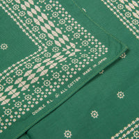RRL Benson Bandana scarf faded green cream