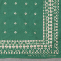 RRL Benson Bandana scarf faded green cream