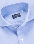 Finamore Gaeta Shirt Sergio Collar Washed Oxford Blue