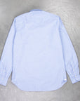 Finamore Gaeta Shirt Sergio Collar Washed Oxford Blue