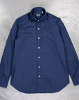 Finamore Gaeta Shirt Sergio Collar Poplin navy