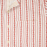RRL printed longsleeve popover pullover cream red