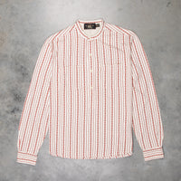 RRL printed longsleeve popover pullover cream red