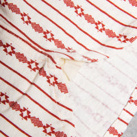RRL printed longsleeve popover pullover cream red