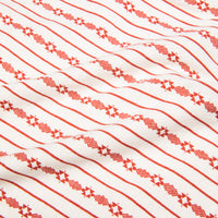 RRL printed longsleeve popover pullover cream red