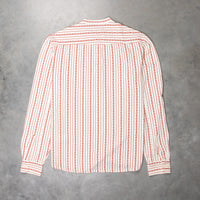 RRL printed longsleeve popover pullover cream red