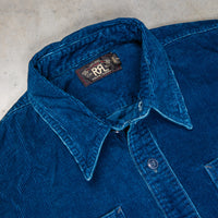 RRL Luke long sleeve workshirt corduroy dark indigo