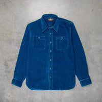 RRL Luke long sleeve workshirt corduroy dark indigo