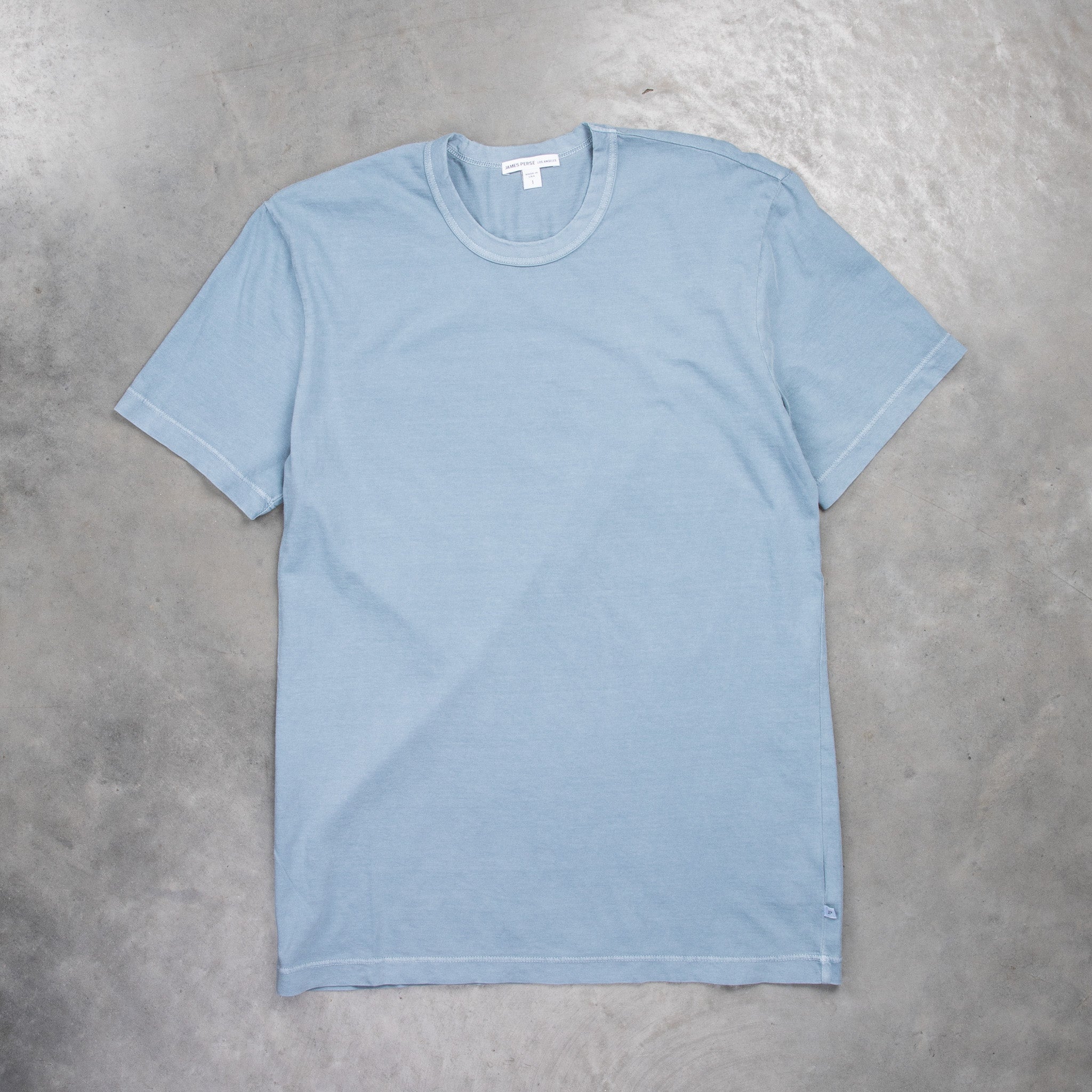 Tシャツ・カットソー JAMES PERSE Blue cotton t-shirt JAMES PERSE Cropped cotton-jersey T-shirt | NET-A-PORTER