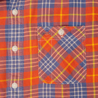RRL Farrell longsleeve workshirt red blue cotton twill