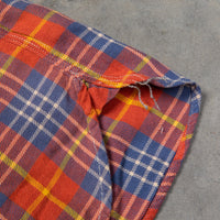 RRL Farrell longsleeve workshirt red blue cotton twill