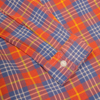 RRL Farrell longsleeve workshirt red blue cotton twill