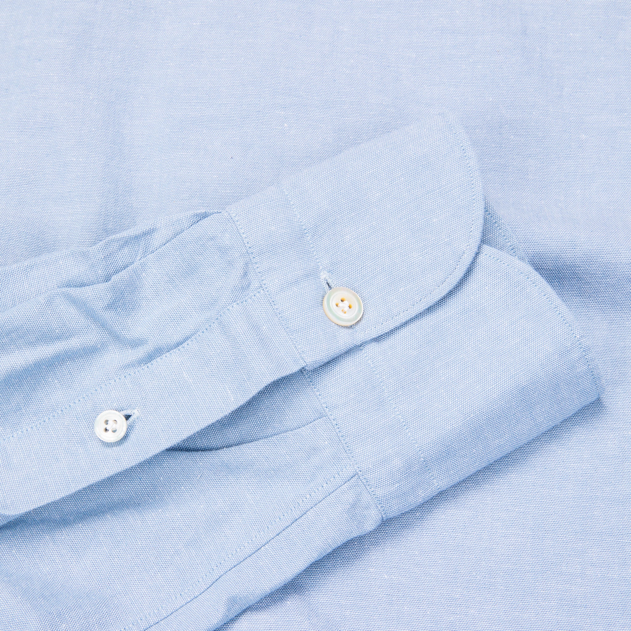 Finamore Tokyo Fit Collo Sergio Chambray Blu Chiaro