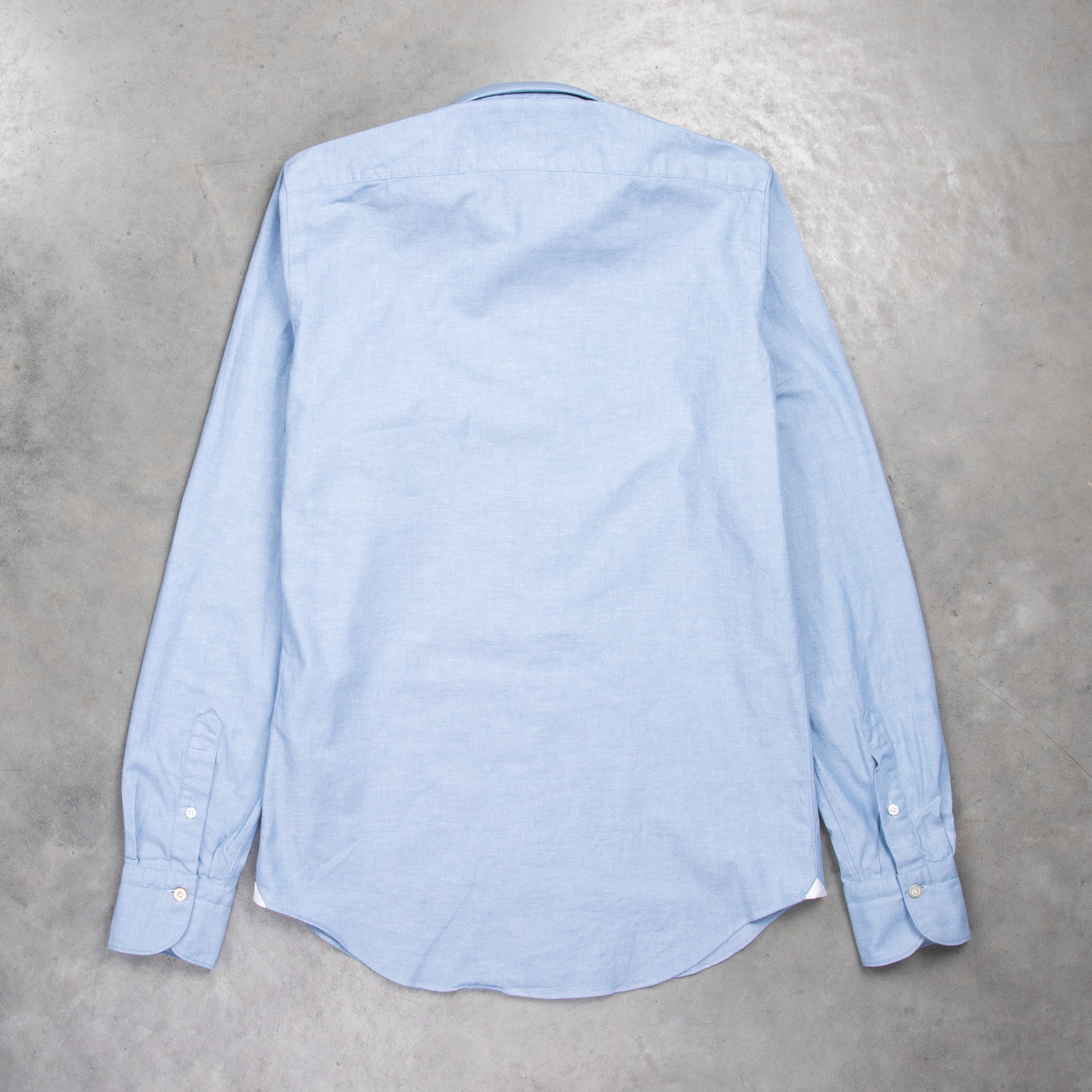 Finamore Tokyo Fit Collo Sergio Chambray Blu Chiaro