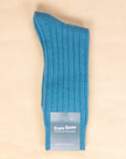 Frans Boone x Pantherella Waddington Cashmere Socks Soft Teal