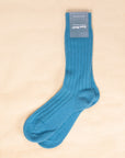 Frans Boone x Pantherella Waddington Cashmere Socks Soft Teal