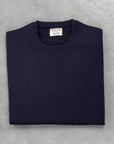 William Lockie Oxton Cashmere Crew Neck Dark Navy
